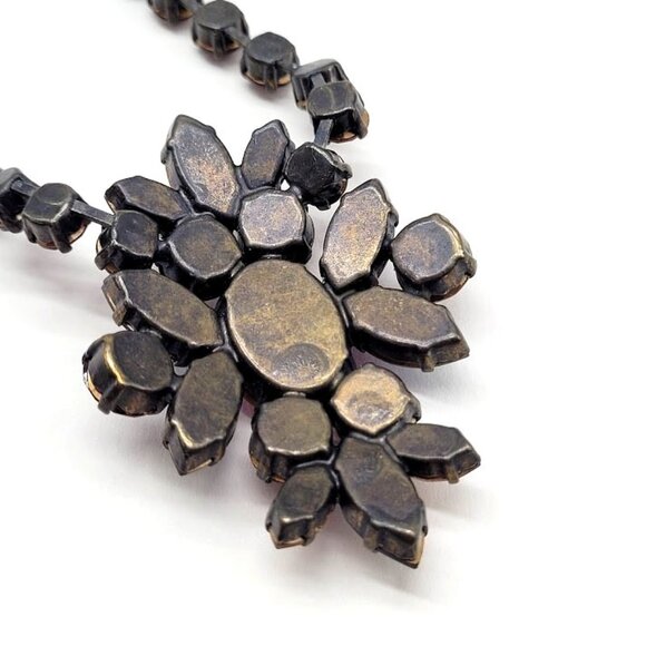 Gorgeous Isabelle De Millery Lyon France Crystal Rhinestone Statement Necklace - Picture 7 of 14